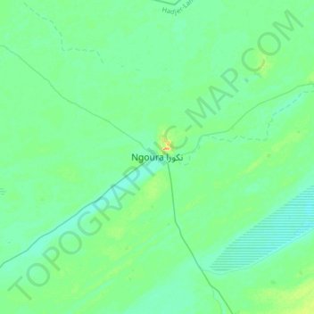 Ngoura topographic map, elevation, terrain