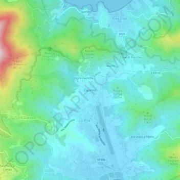 Capannili topographic map, elevation, terrain