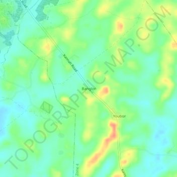 Banglor topographic map, elevation, terrain