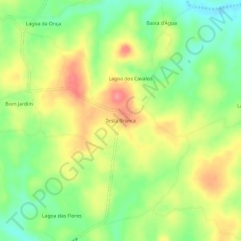 Testa Branca topographic map, elevation, terrain