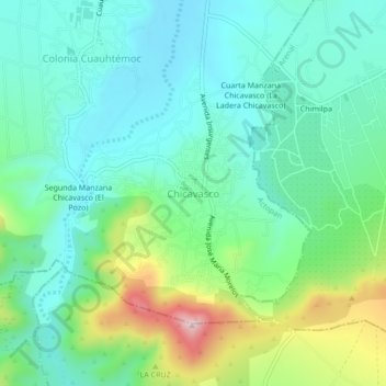 Chicavasco topographic map, elevation, terrain
