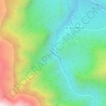 Las Melosas topographic map, elevation, terrain