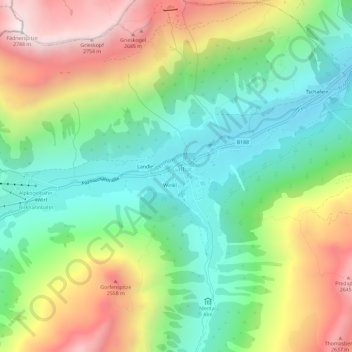 Egg topographic map, elevation, terrain