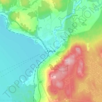 Rättvik topographic map, elevation, terrain