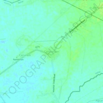 Calibungan topographic map, elevation, terrain