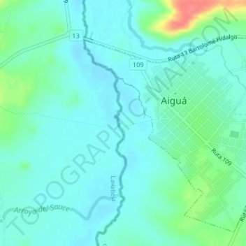 Paso de Cortés topographic map, elevation, terrain