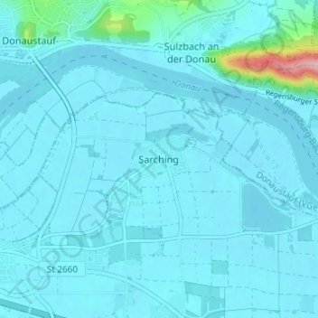 Sarching topographic map, elevation, terrain