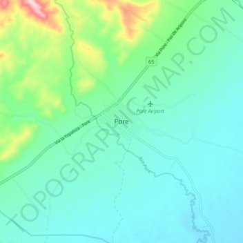 Pore topographic map, elevation, terrain
