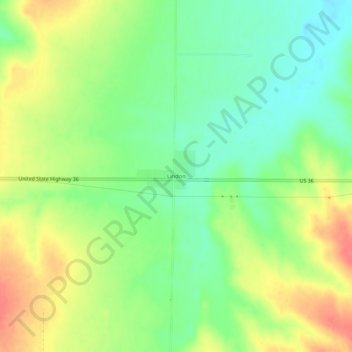 Lindon topographic map, elevation, terrain