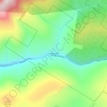 Peekamoose topographic map, elevation, terrain