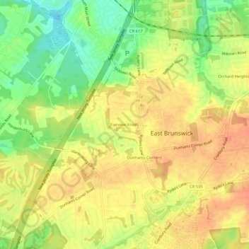 Fairview Knolls topographic map, elevation, terrain
