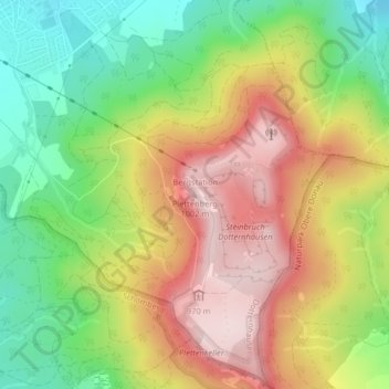Plettenberg topographic map, elevation, terrain