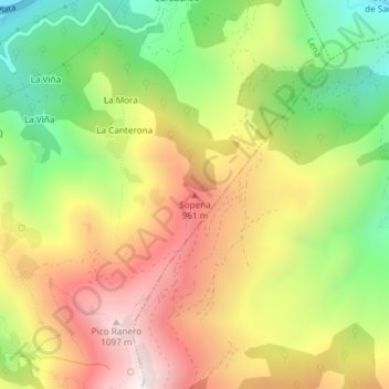Sopena topographic map, elevation, terrain