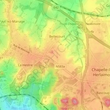 La Barrière topographic map, elevation, terrain