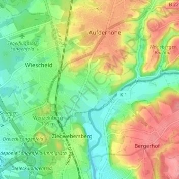 Gosse topographic map, elevation, terrain