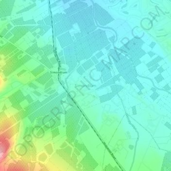 Simondium topographic map, elevation, terrain