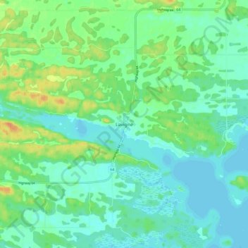 Lavigne topographic map, elevation, terrain