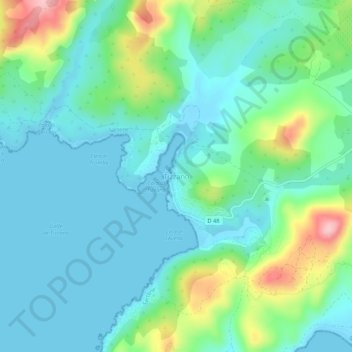 Tizzano topographic map, elevation, terrain