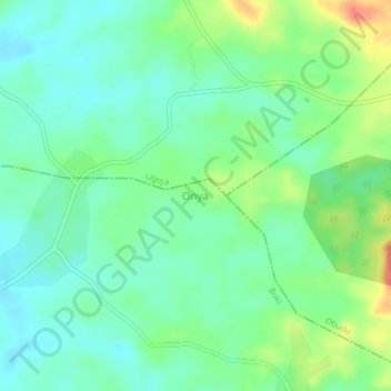 Onya topographic map, elevation, terrain