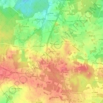 La Ricolais topographic map, elevation, terrain