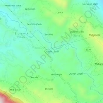 Cruden Lower topographic map, elevation, terrain
