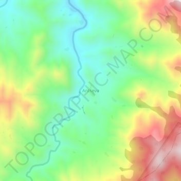 Antseva topographic map, elevation, terrain