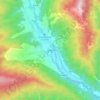 Jakar topographic map, elevation, terrain
