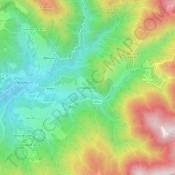 Groppodalosio topographic map, elevation, terrain