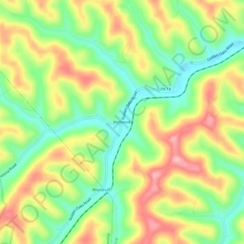 Holbrook topographic map, elevation, terrain