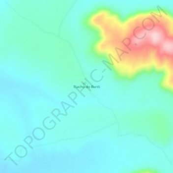 Riacho do Buriti topographic map, elevation, terrain
