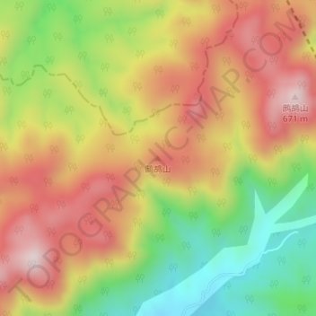 鹧鸪山 topographic map, elevation, terrain