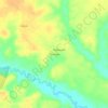 Parentins topographic map, elevation, terrain