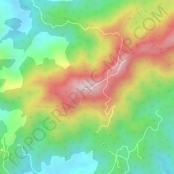 Pico do Urubu topographic map, elevation, terrain