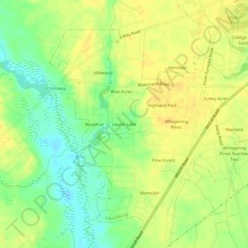 Laurin Lake topographic map, elevation, terrain