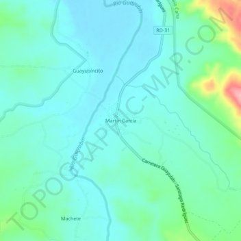 Martín García topographic map, elevation, terrain