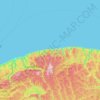 La Haute-Gaspésie topographic map, elevation, terrain
