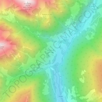 Sonvigo topographic map, elevation, terrain