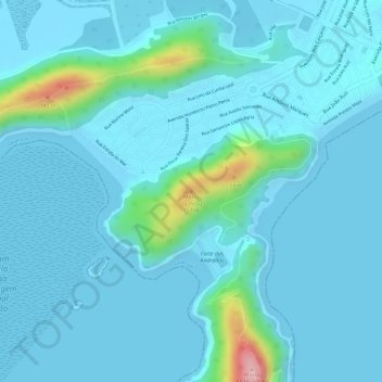 Morro do Pinto topographic map, elevation, terrain