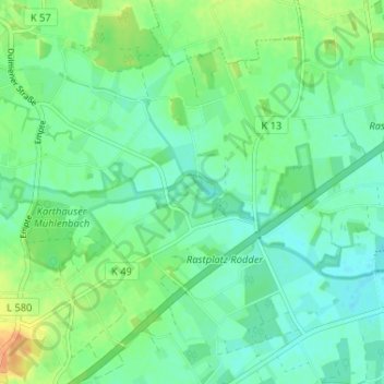 Karthaus topographic map, elevation, terrain