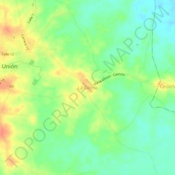 La Gloria topographic map, elevation, terrain