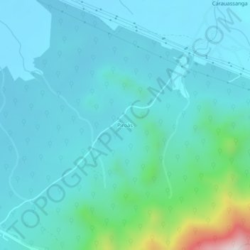 Piroás topographic map, elevation, terrain