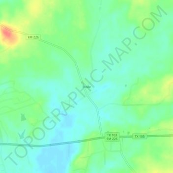 Etoile topographic map, elevation, terrain