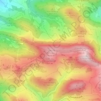 Rehhag topographic map, elevation, terrain