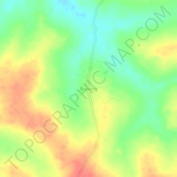 Bowing topographic map, elevation, terrain