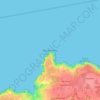 Pointe de Brézellec topographic map, elevation, terrain
