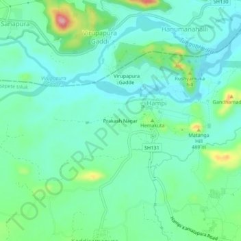 Prakash Nagar topographic map, elevation, terrain