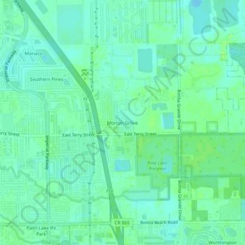 Morton Grove topographic map, elevation, terrain