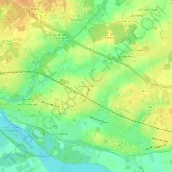 Le Petit Clos topographic map, elevation, terrain