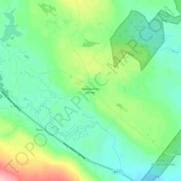New Durham Corner topographic map, elevation, terrain