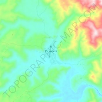 Oventeni topographic map, elevation, terrain